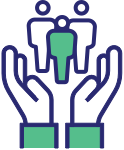 An icon illustrating community support.